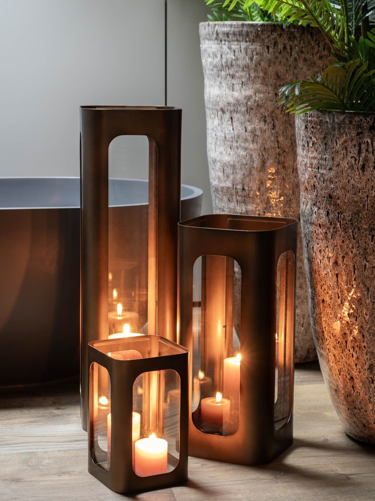Fairmont Metal and Glass Hurricane Medium 53cm