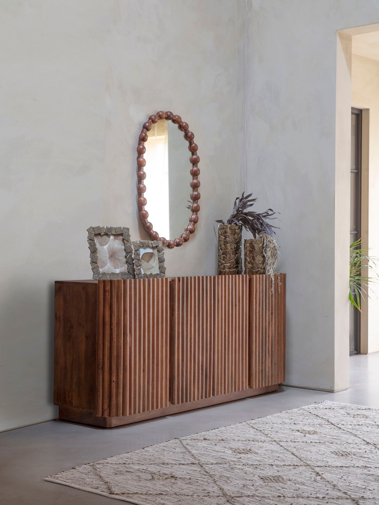 Presidio Four Door Wooden Buffet Sideboard