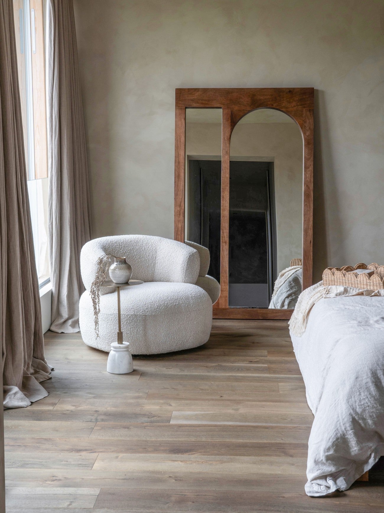 Presidio Wooden Floor Standing Mirror