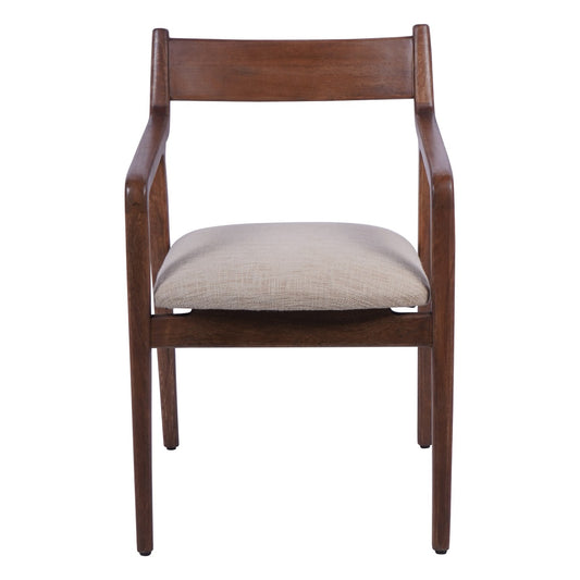 Presidio Wooden Upholstered Dining Chair in Beige