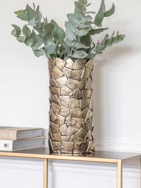Laurel Cast Aluminium Decorative Vase 36cm