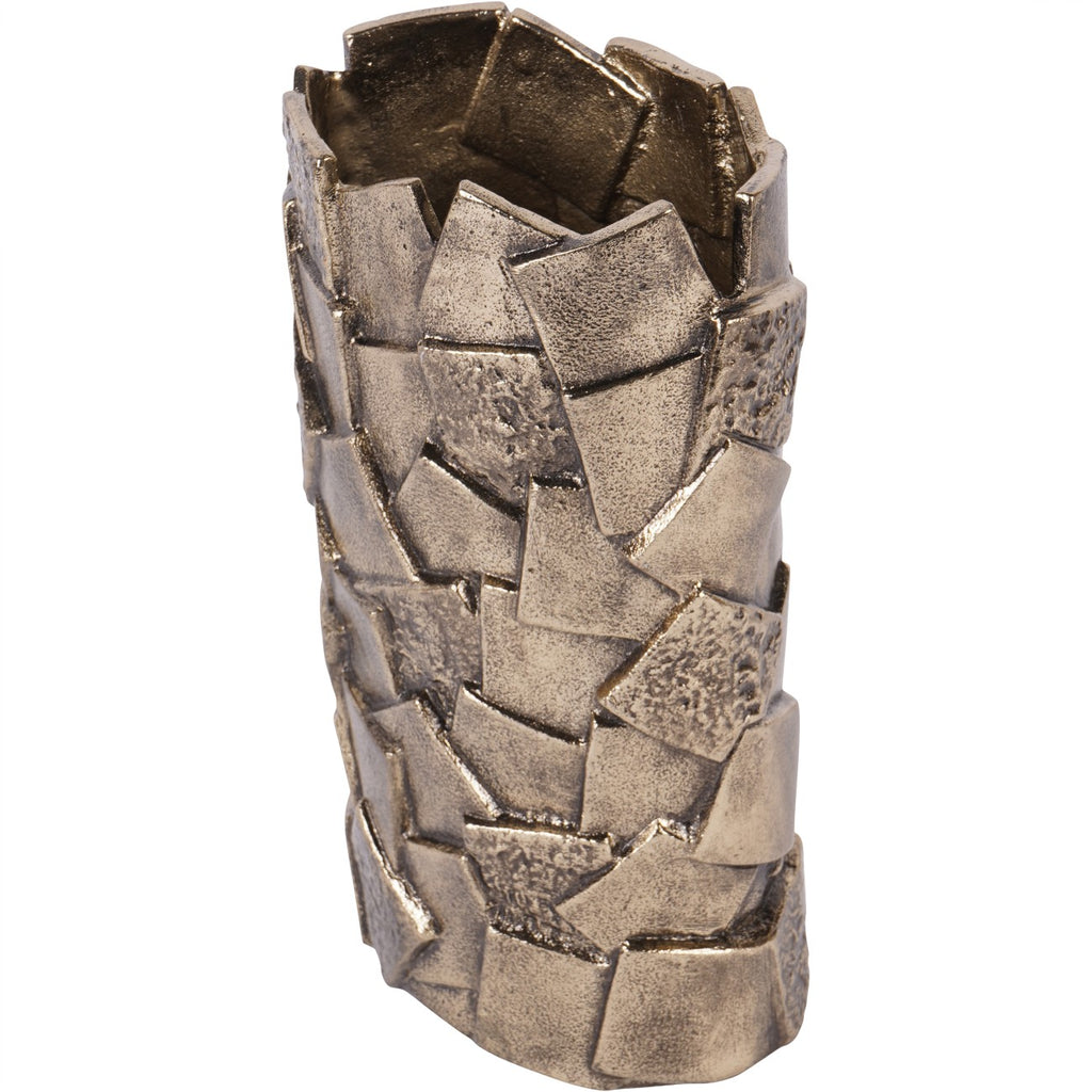 Laurel Cast Aluminium Decorative Vase - Small