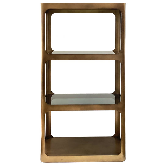 Fairmont Metal and Glass Shelving Unit