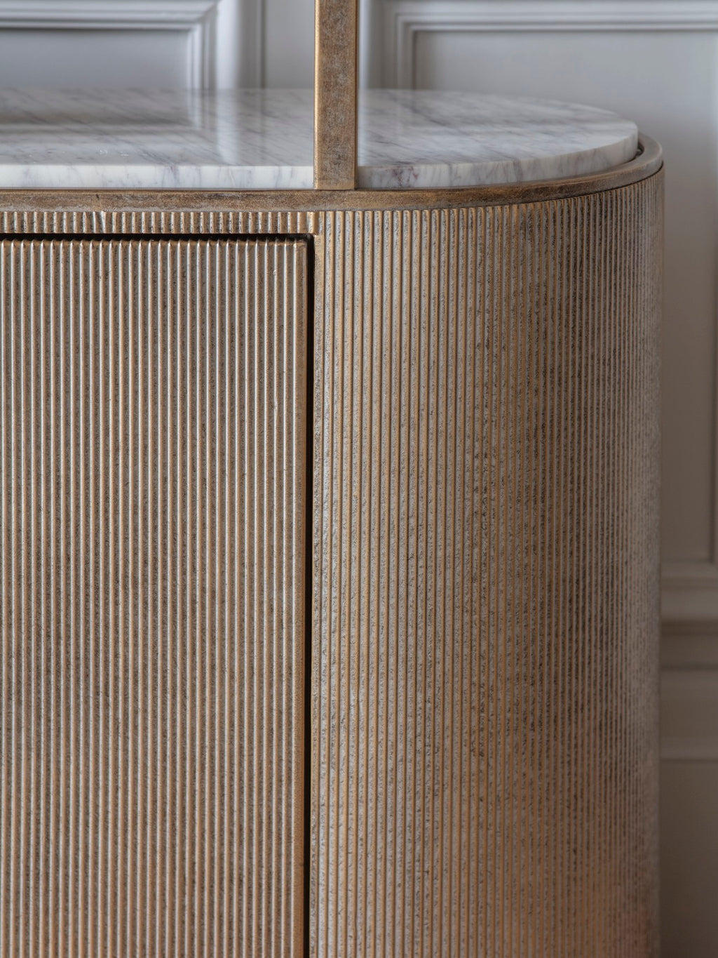 Montecito Aged Gold Shelving Unit