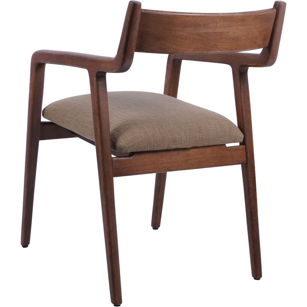Presidio Wooden Upholstered Dining Chair - Cappuccino