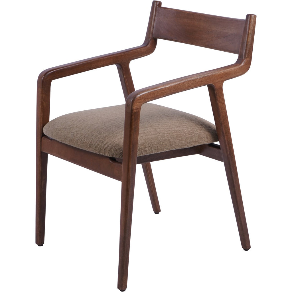 Presidio Wooden Upholstered Dining Chair - Cappuccino
