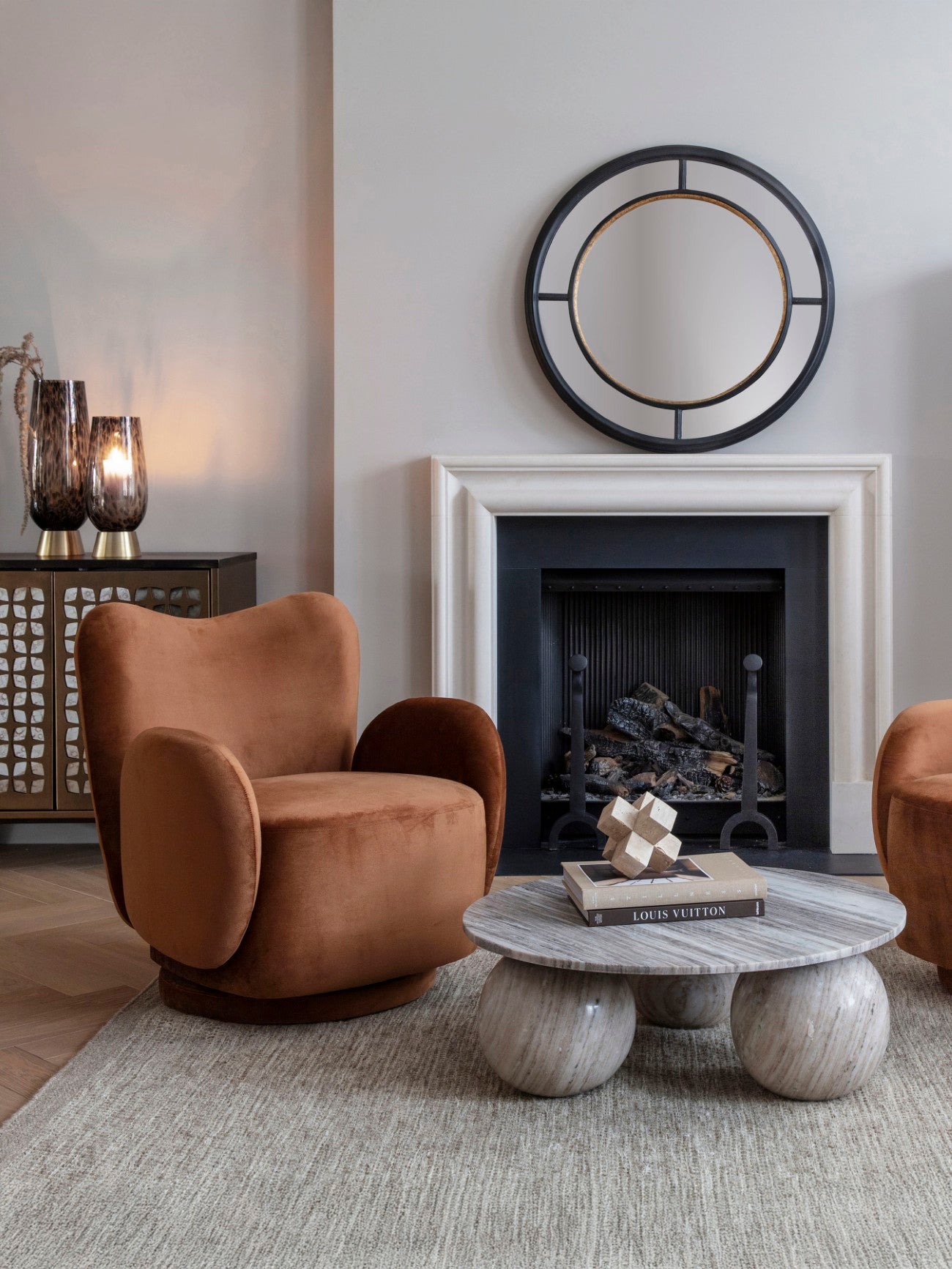 Robson Upholstered Swivel Chair Soft Caramel