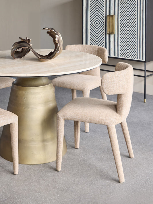 Avalon Upholstered Dining Chair - Set of 2 - Wheat