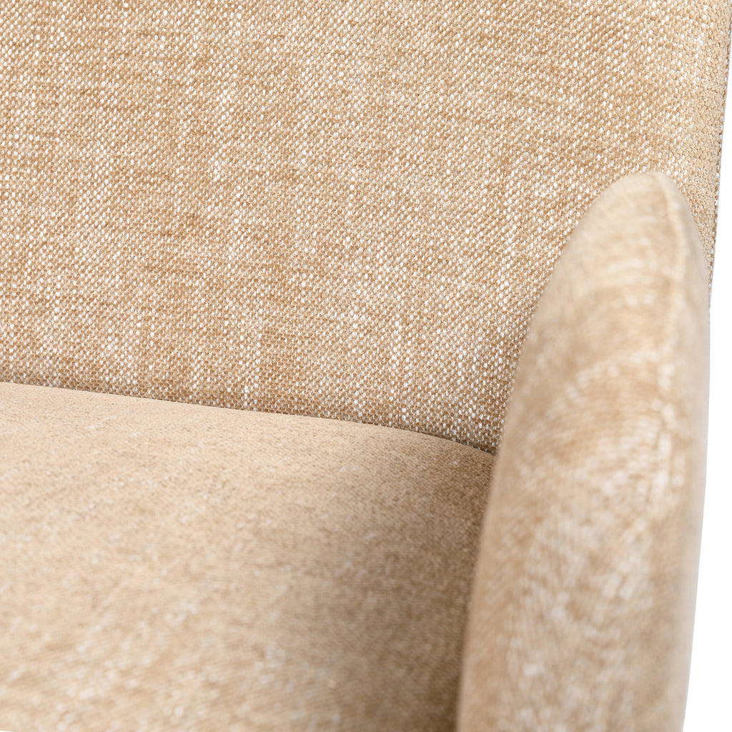Oceana Upholstered Carver Dining Chair - Wheat