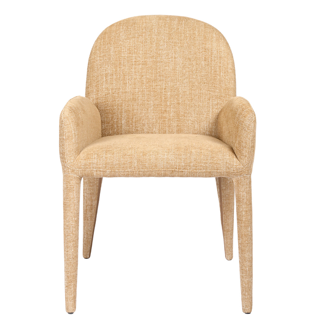 Oceana Upholstered Carver Dining Chair - Wheat