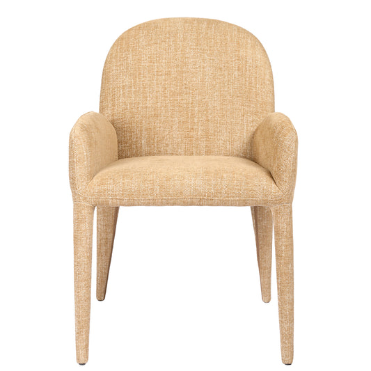 Oceana Upholstered Carver Dining Chair - Wheat