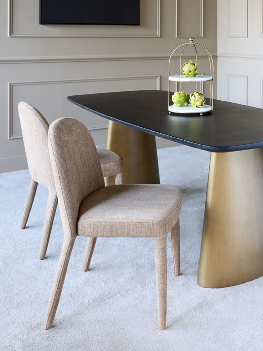 Oceana Upholstered Dining Chair - Set of 2 - Wheat
