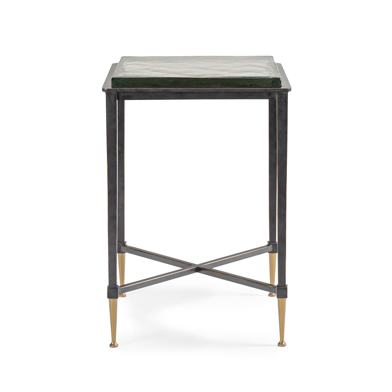 Ripple Square Glass Panelled Side Table