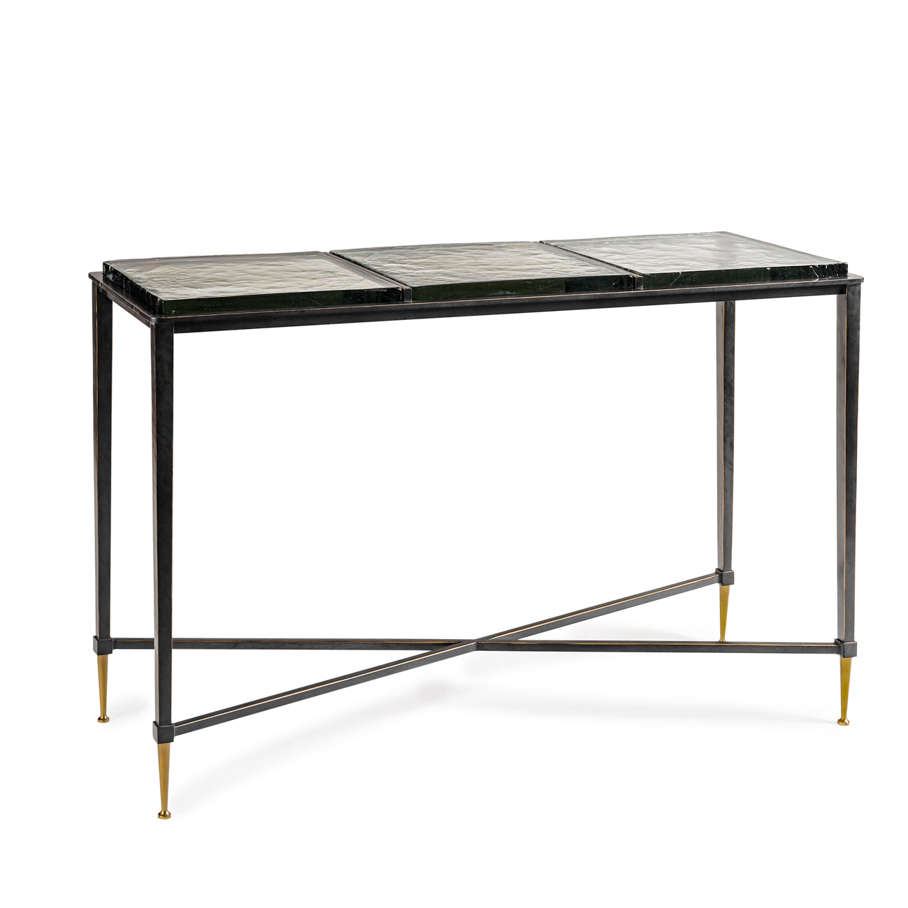 Ripple Square Glass Panelled Console Table