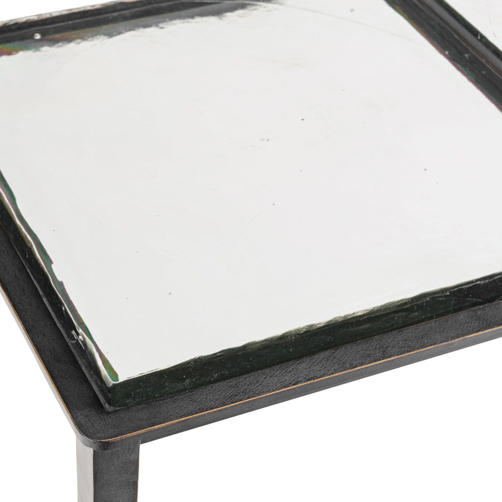 Ripple Square Glass Panelled Console Table