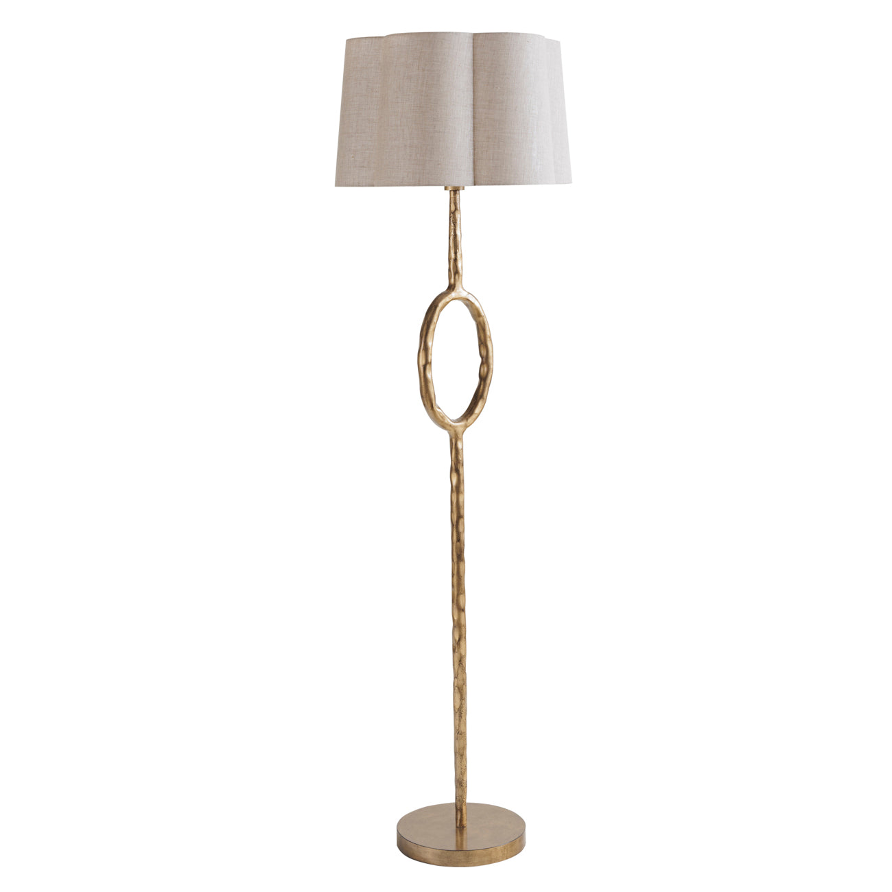 Sunwash Loop Floor Lamp – Aged Champagne & Ivory