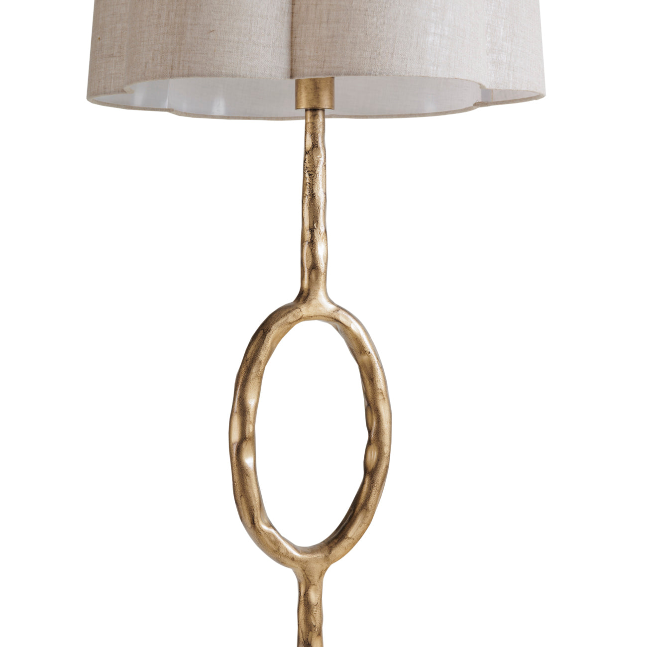 Sunwash Loop Floor Lamp – Aged Champagne & Ivory