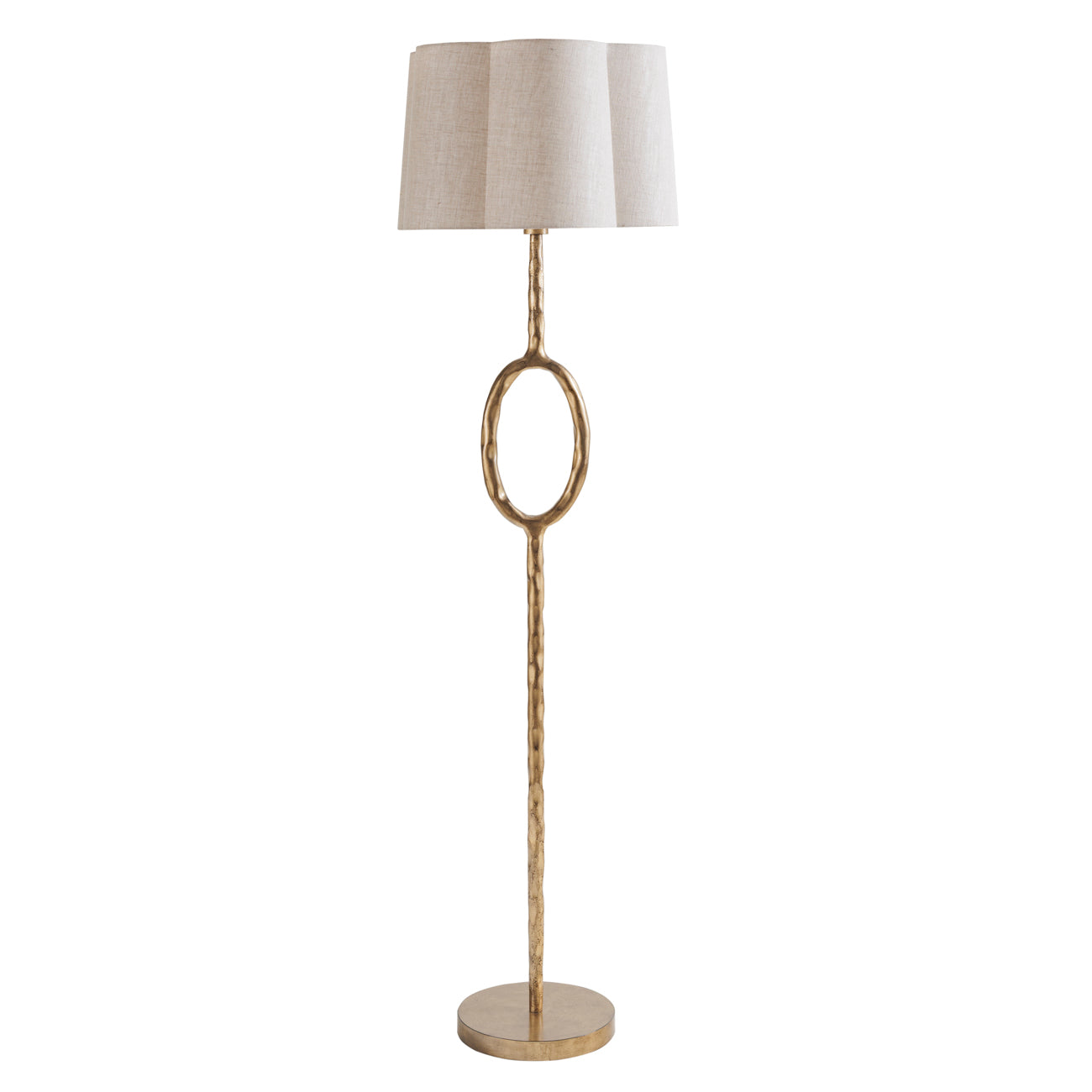 Sunwash Loop Floor Lamp – Aged Champagne & Ivory