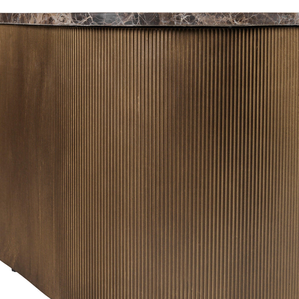 Marmont Marble and Glass Soft Curve Coffee Tables - Set of 2