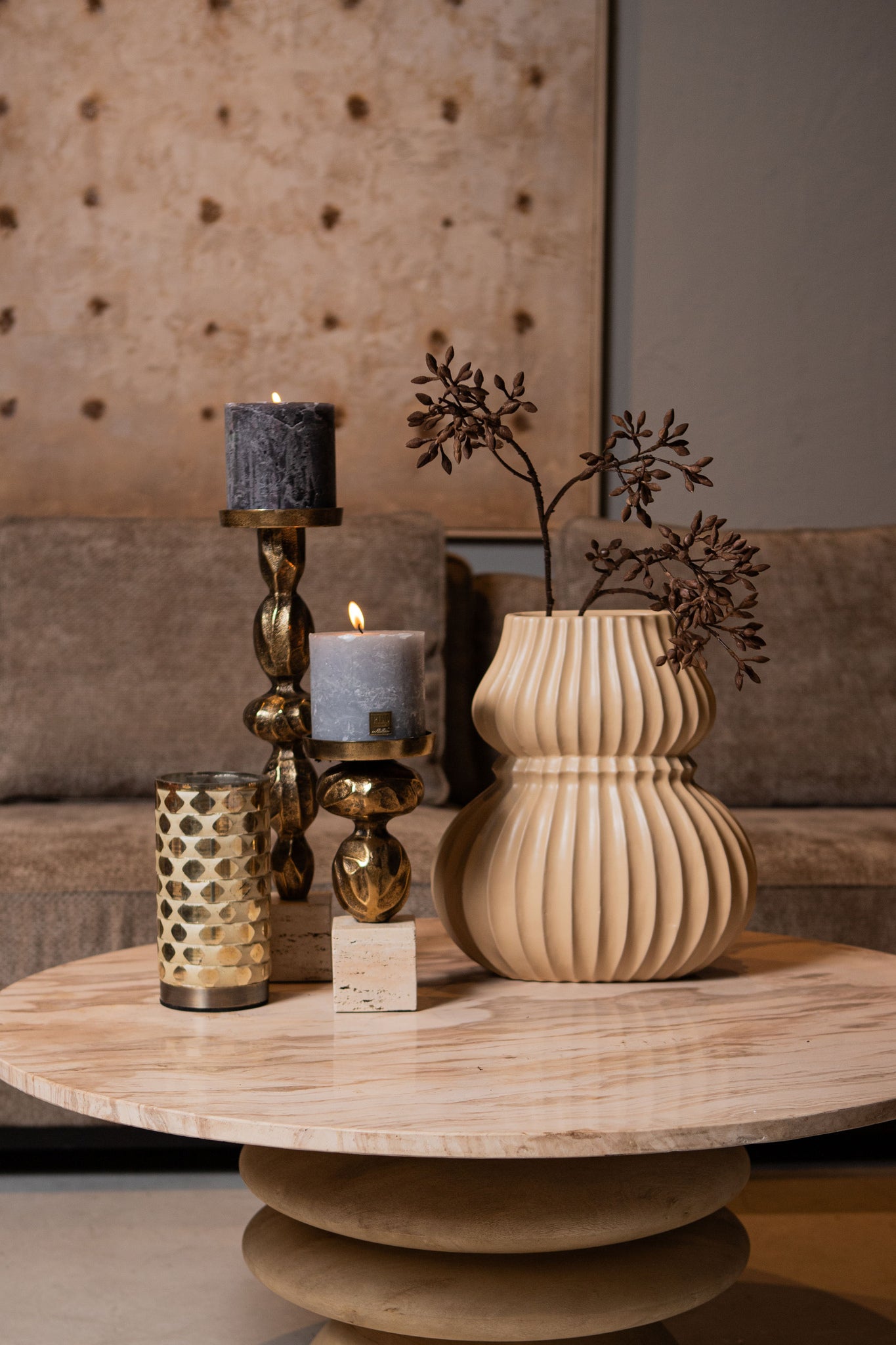 Kendall Coffee Table - Mango Wood & Marble