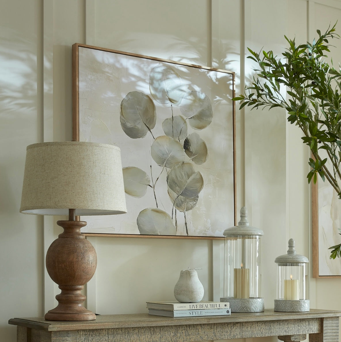 Calista Table Lamp With Edged Linen Shade