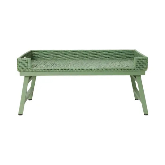 Rattan Breakfast Tray - Green