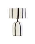 Cove Papier Mache Table Lamp - Black & White