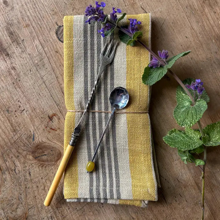 Set of 6 Jaipur Stripe Napkin - India Yellow