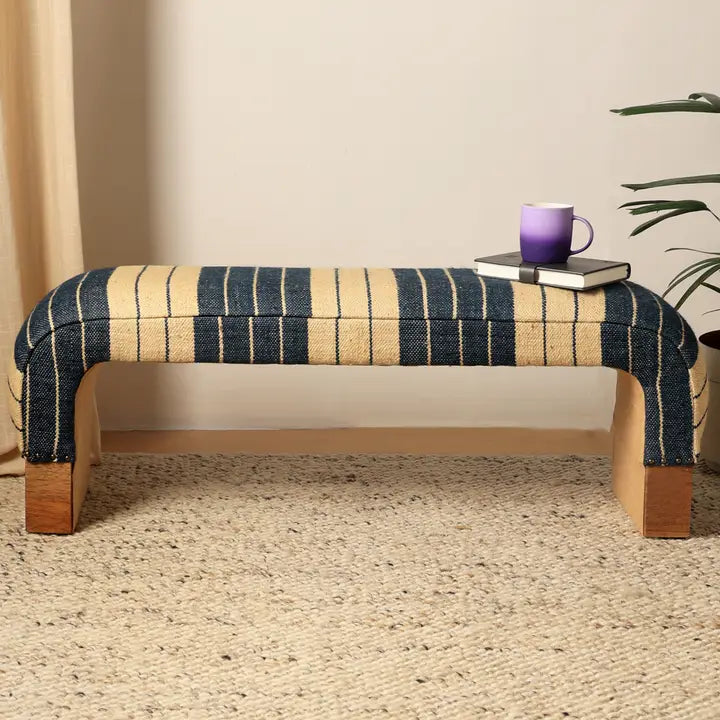 Malibu Handmade Wooden Upholstered Bench