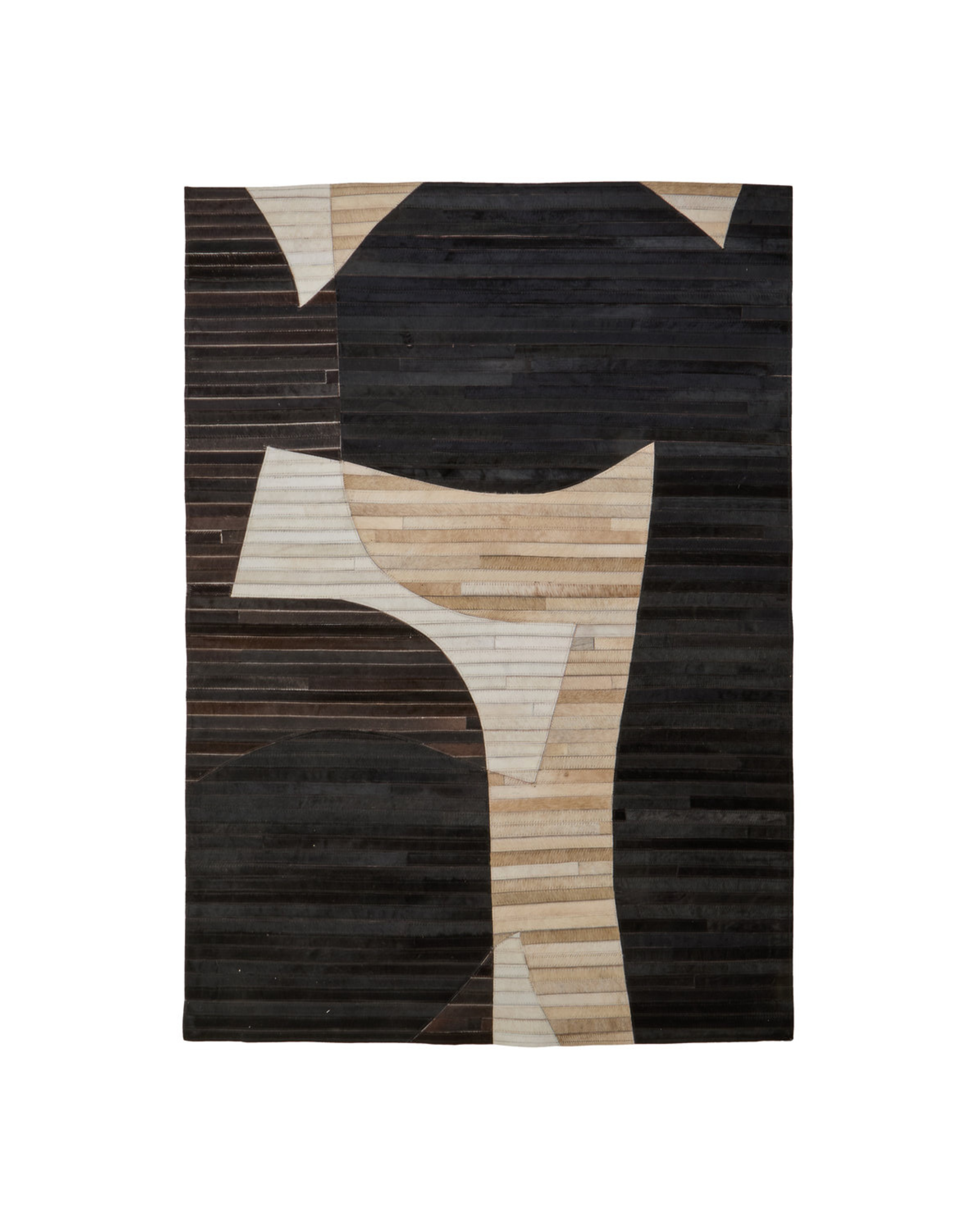 Alder Natural Hide Abstract Rug - Small