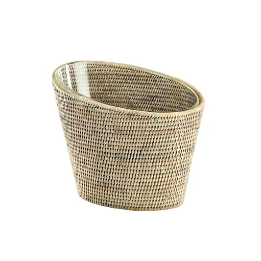 Rattan & Pyrex Lunch Honey Bowl Set