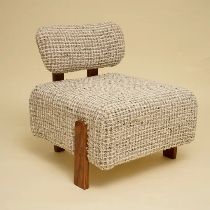 Laurel Wooden Upholstered Lounge Chair