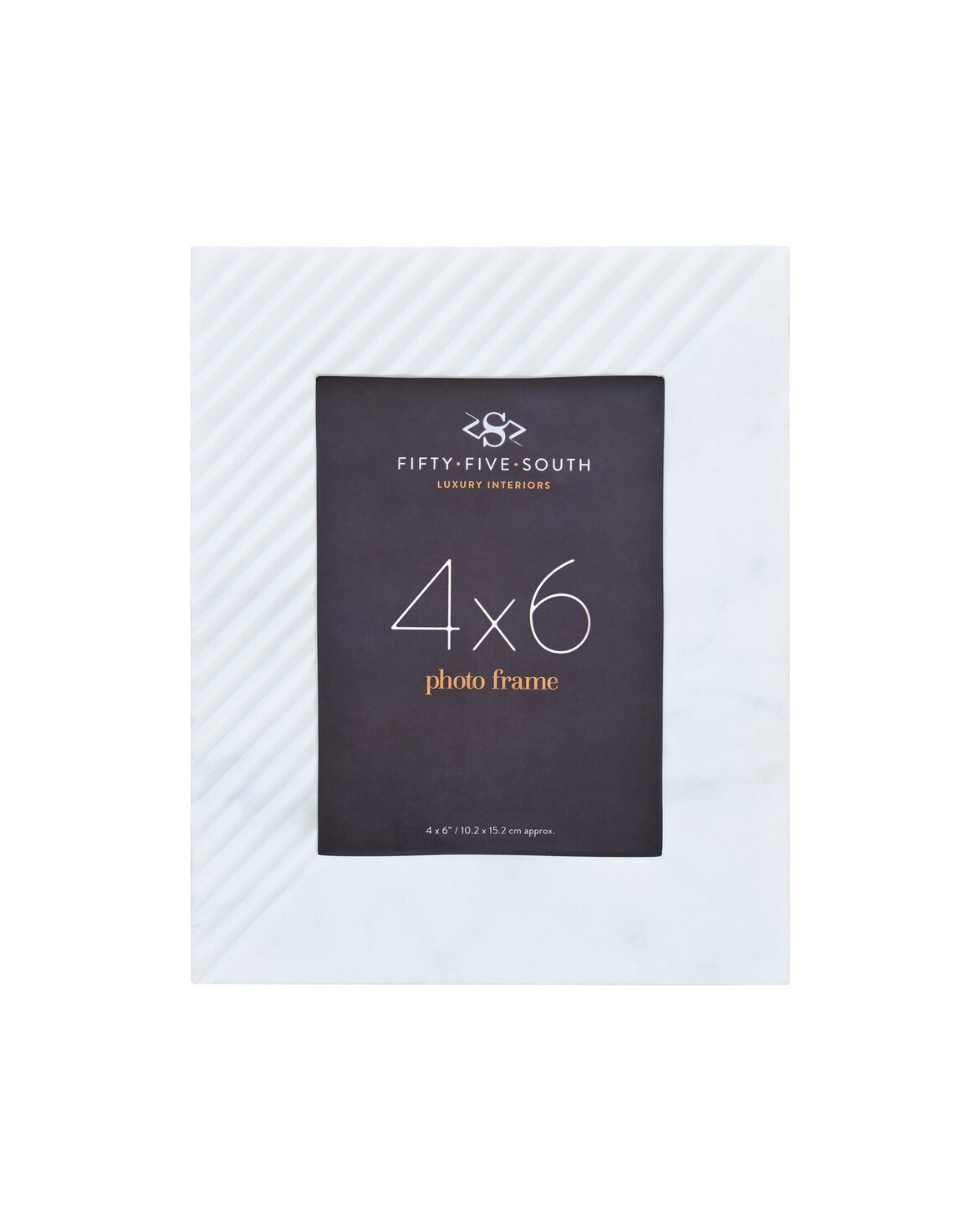 Rise White Marble Photo Frame 4x6