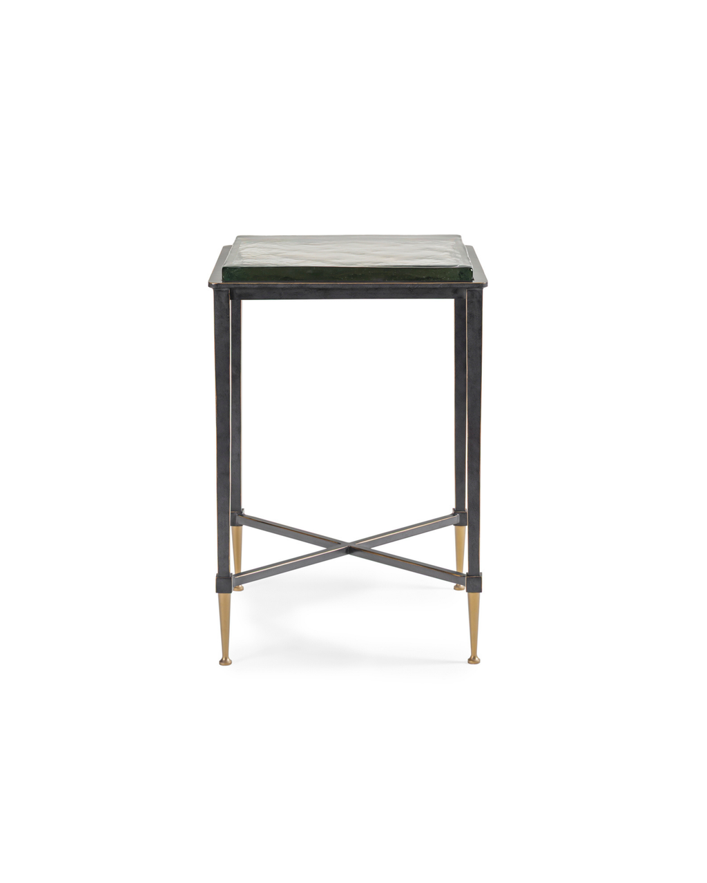 Ripple Square Glass Panelled Side Table