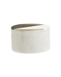 Rhea Black & White Marble Round Trinket Box