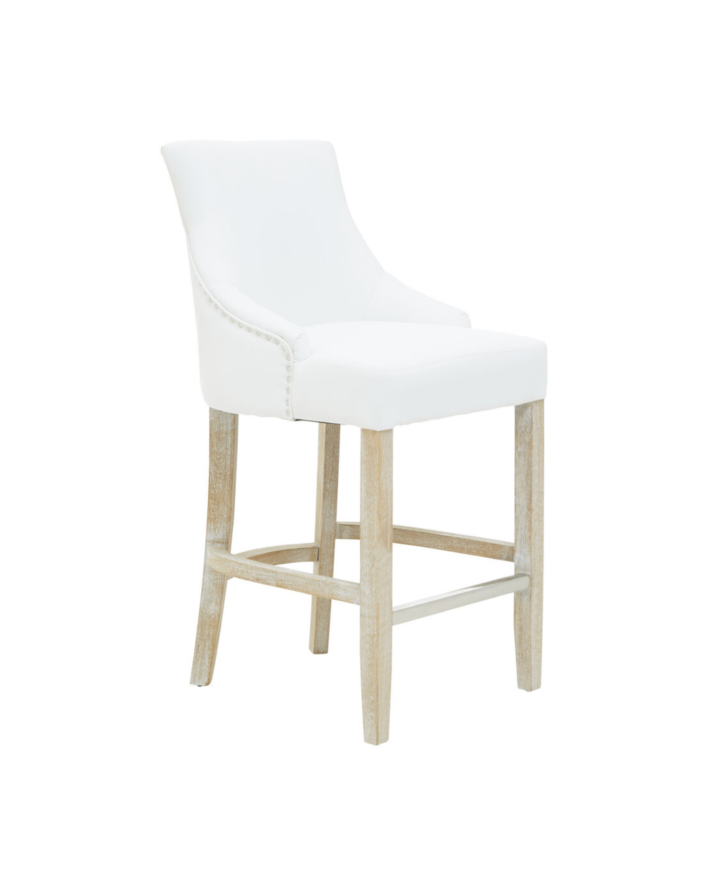 Velassi Bar Chair- Ivory Velvet