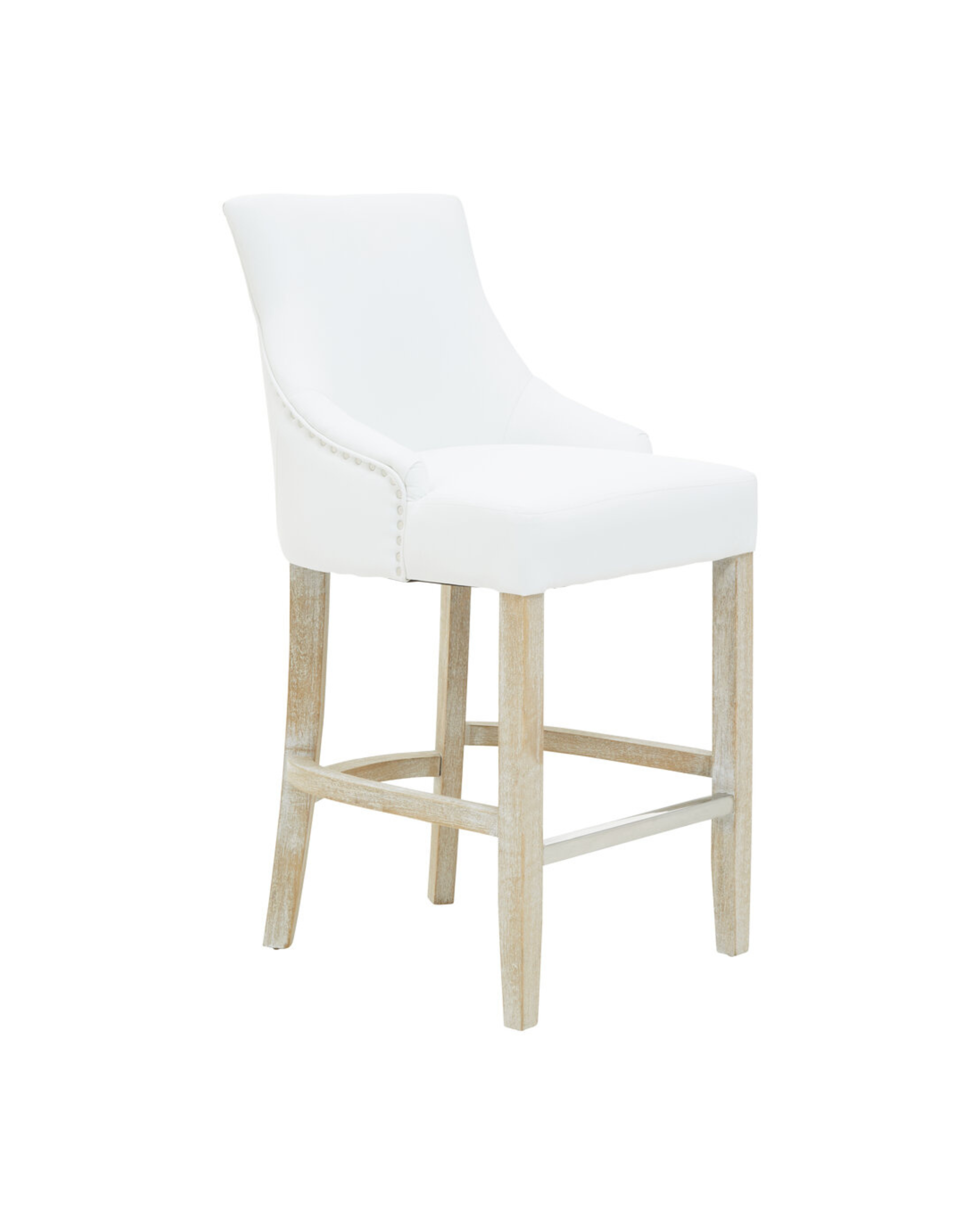 Velassi Bar Chair- Ivory Velvet