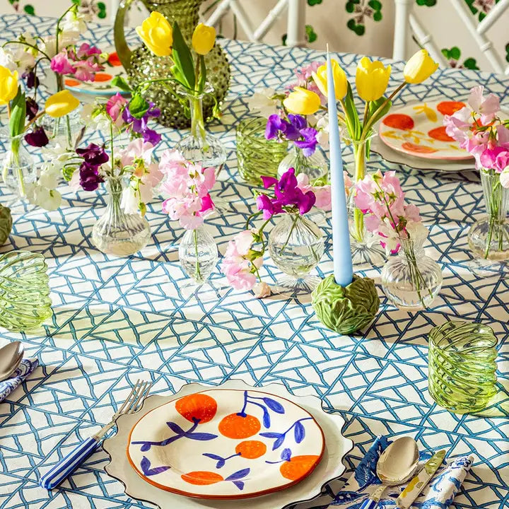 Lily's Blue Bamboo Breeze Tablecloth