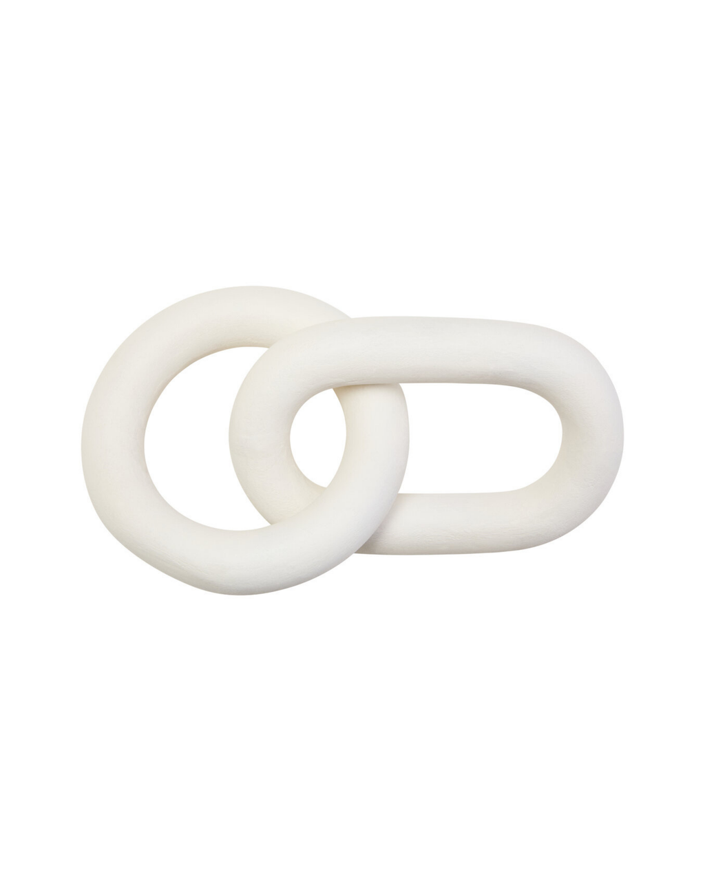 Elio White Wood Chain Sculpture