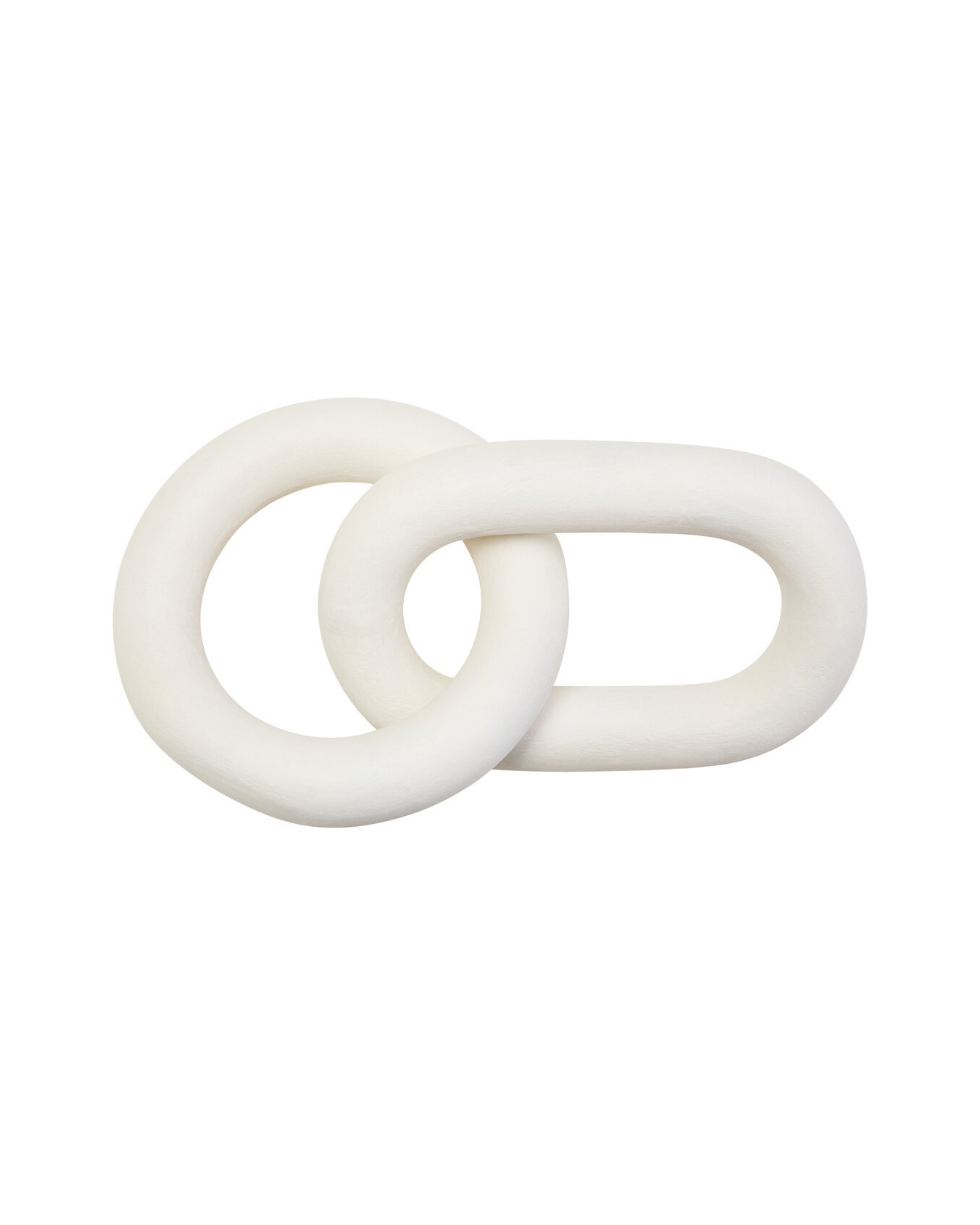 Elio White Wood Chain Sculpture