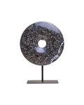 Ceni Black Marble Round Disc Sculpture - Extra Small