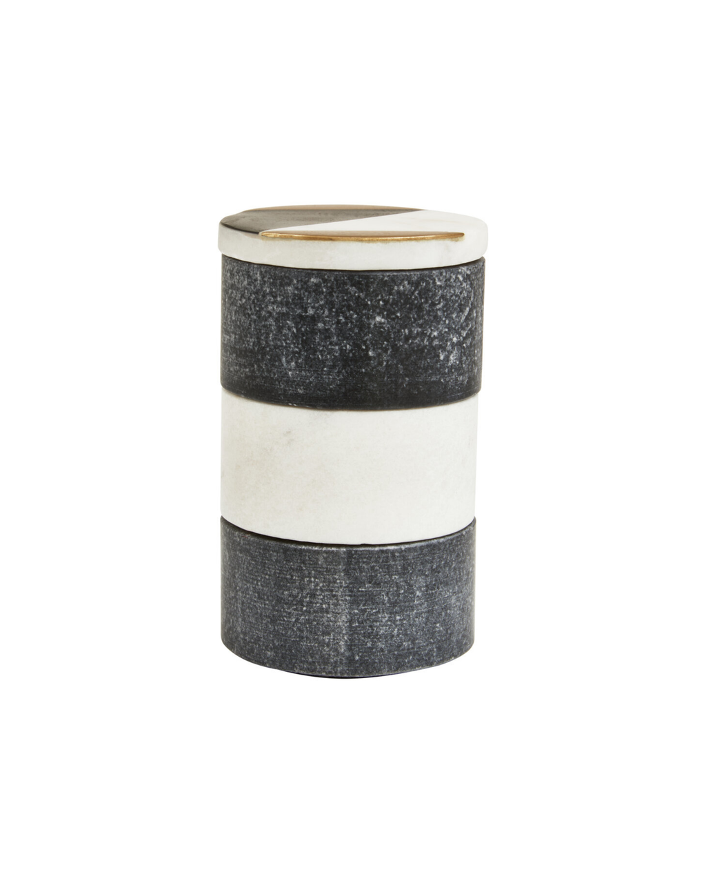 Rhea Black & White Marble Stacking Trinket Boxes - Set of 3