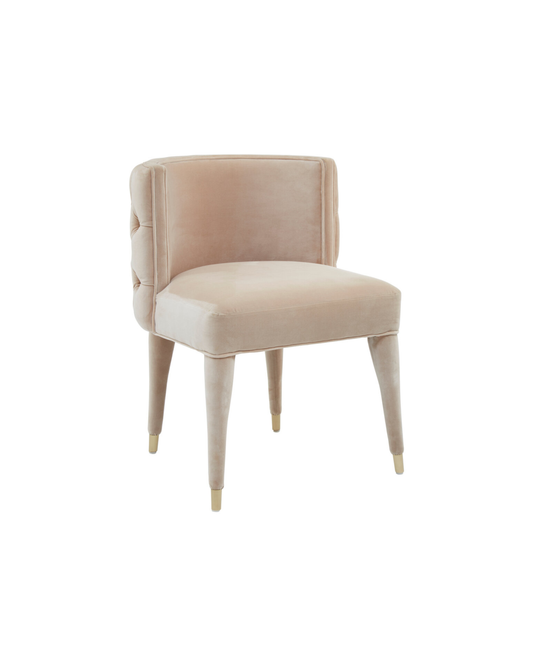 Siena Velvet Dining Chair - Beige