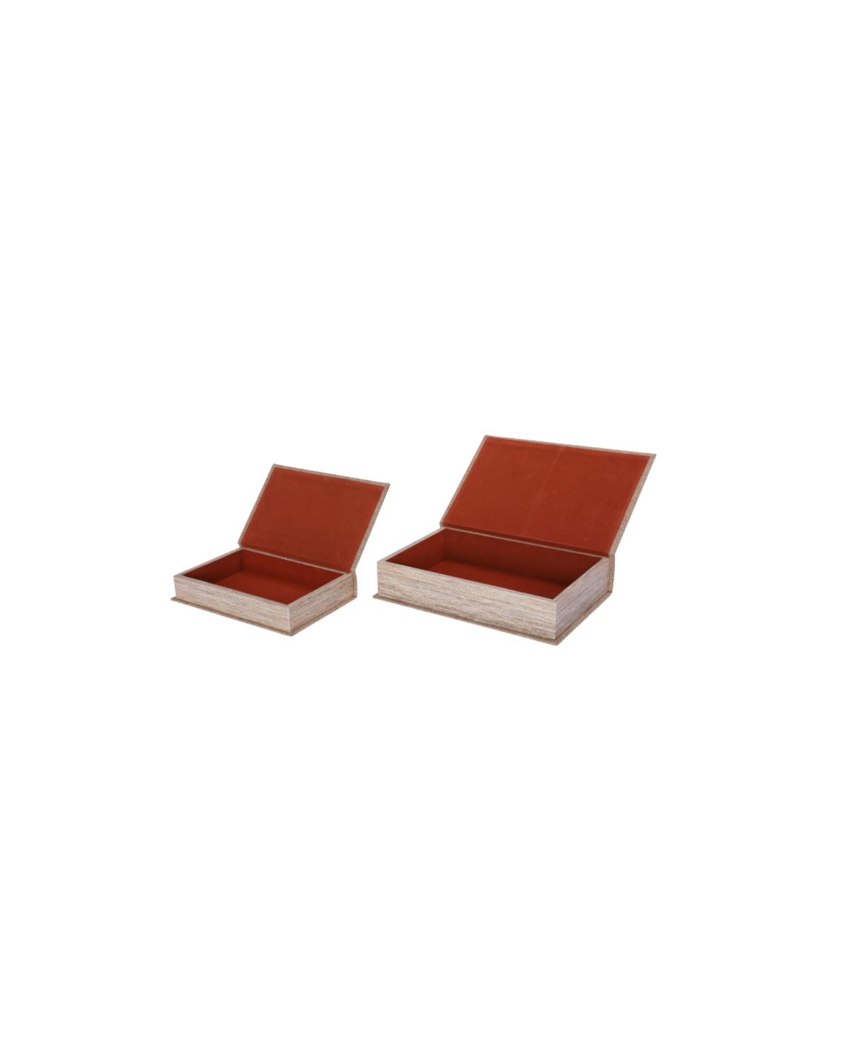 Hampton Book Boxes Set of 2 - Cream Linen
