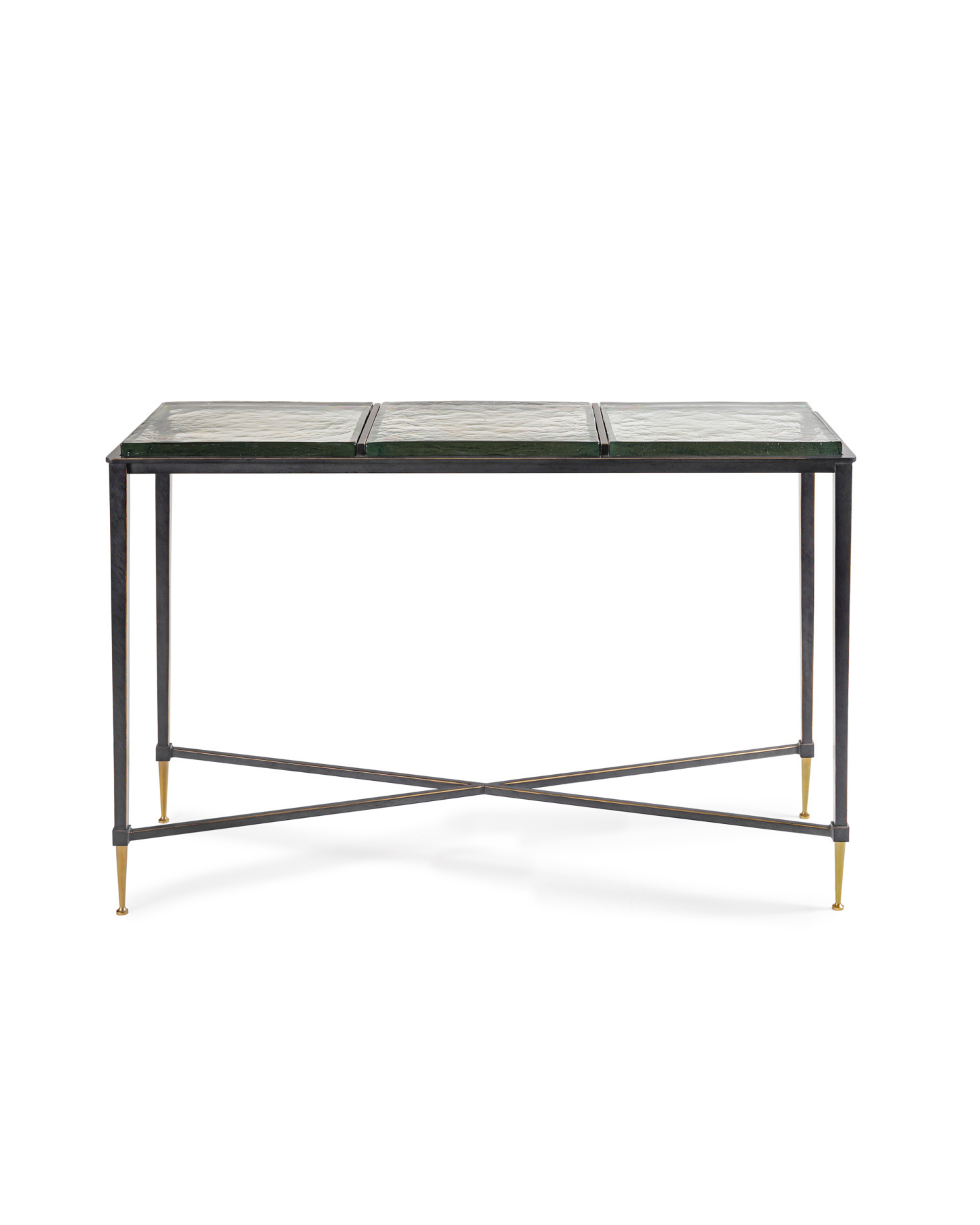 Ripple Square Glass Panelled Console Table