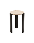 Palisades Side Table - Cream Marble