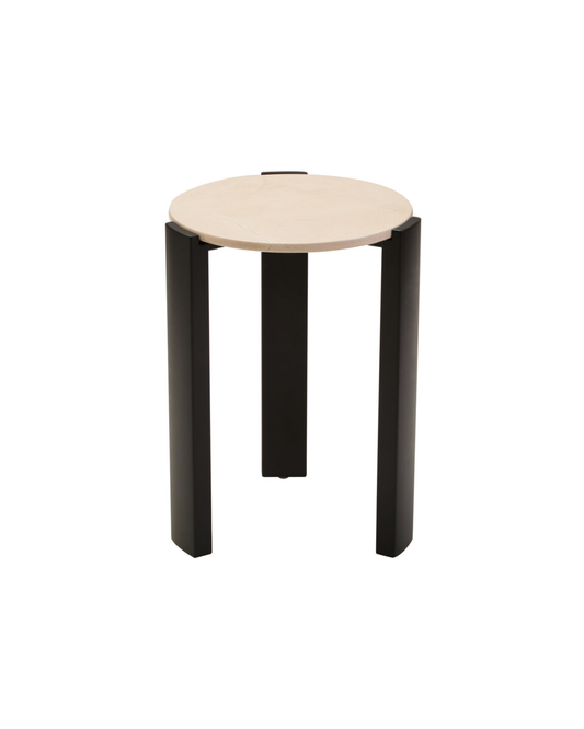 Palisades Side Table - Cream Marble