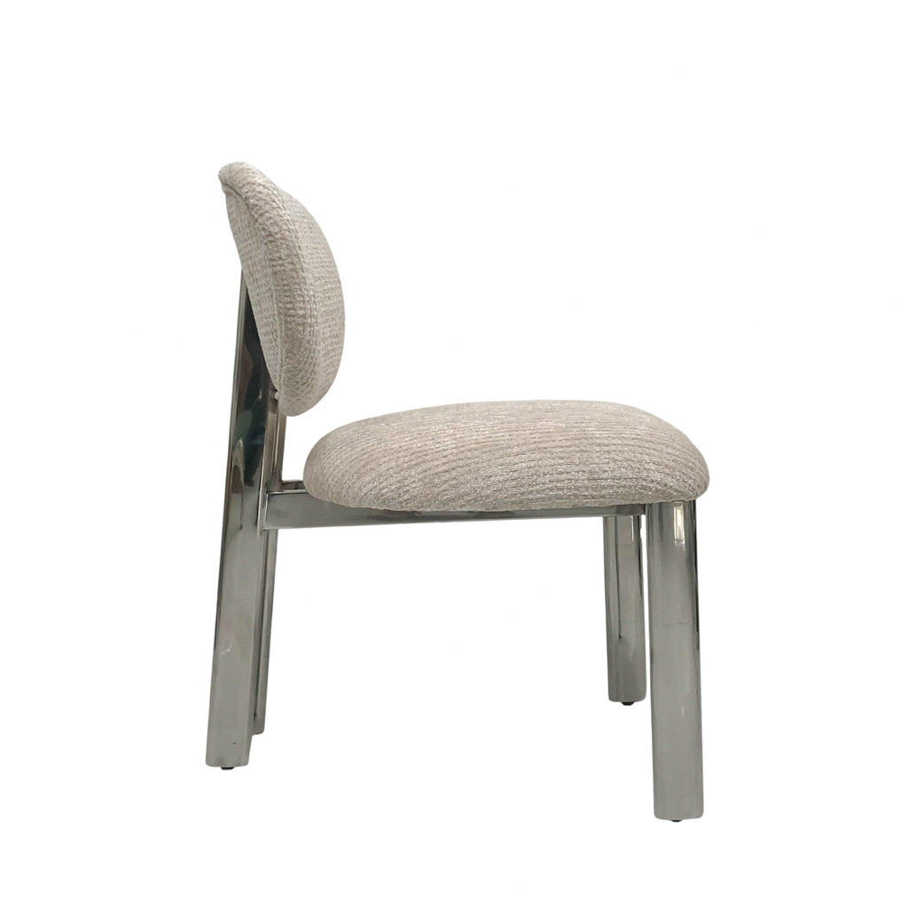 Hadley Dining Chair - Powder & Chrome