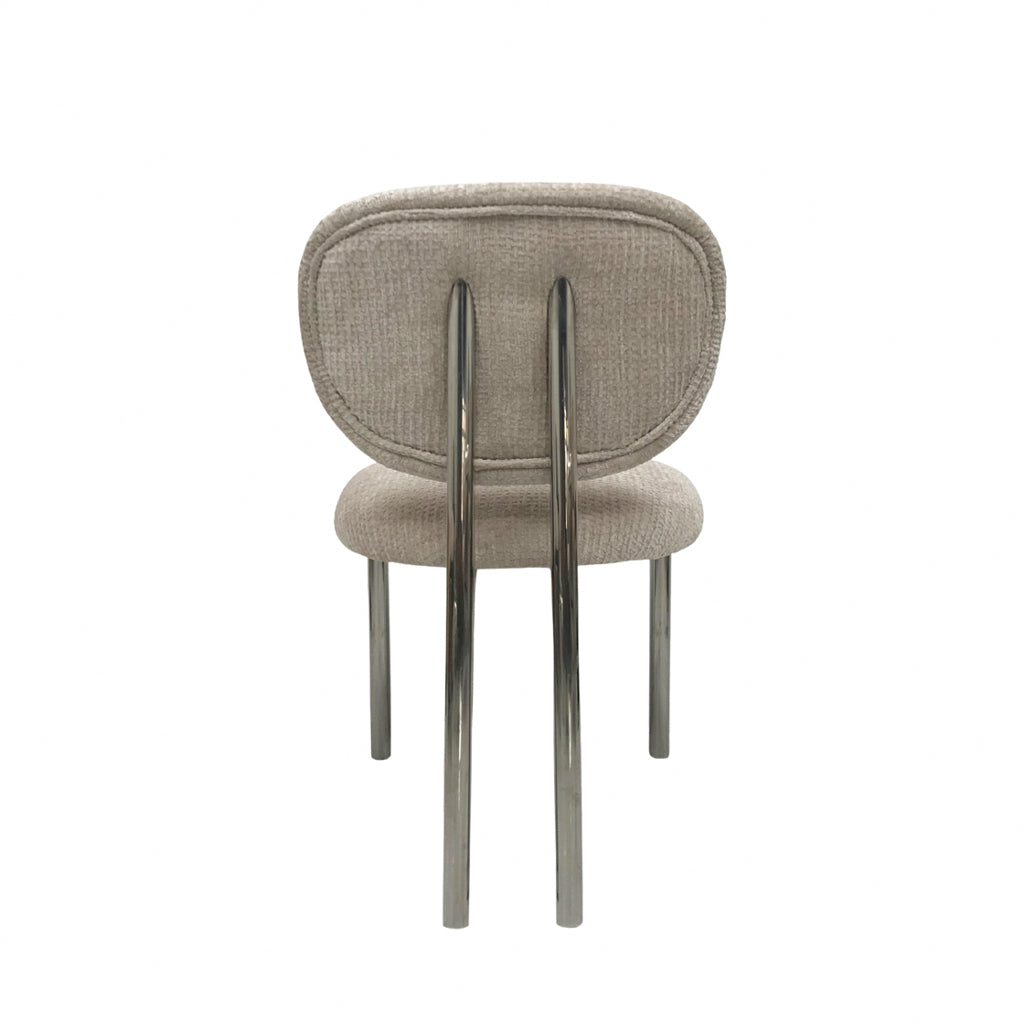 Hadley Dining Chair - Powder & Chrome