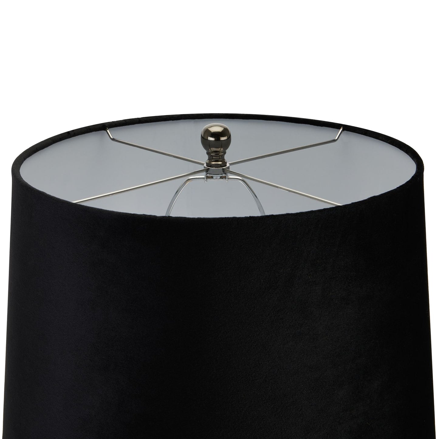 Amira Glass Table Lamp - Black & Grey